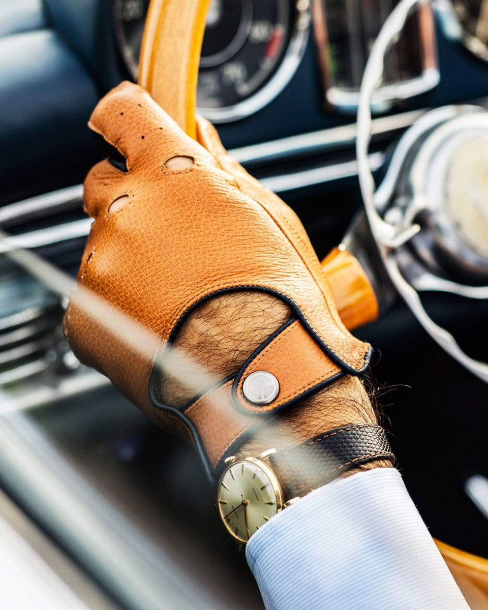 top gear leathers TOP GEAR - Deerskin Leather Driving Gloves