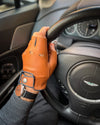 THE OUTLIERMAN gloves TOP GEAR - Fingerless Deerskin Driving Gloves - Camel