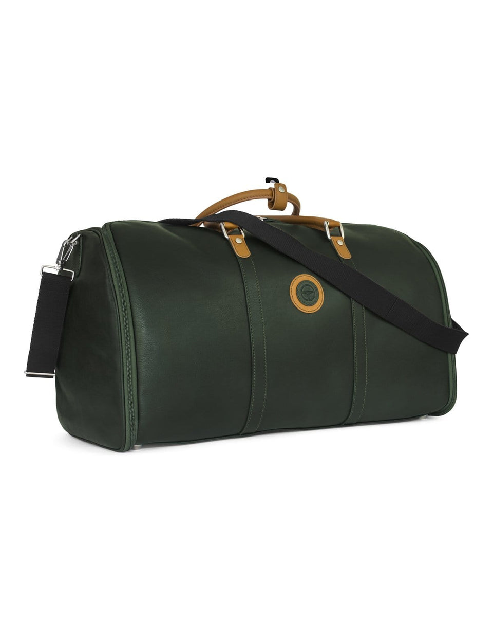Globetrotter Fullgrain Leather Weekender Garment Bag British Green