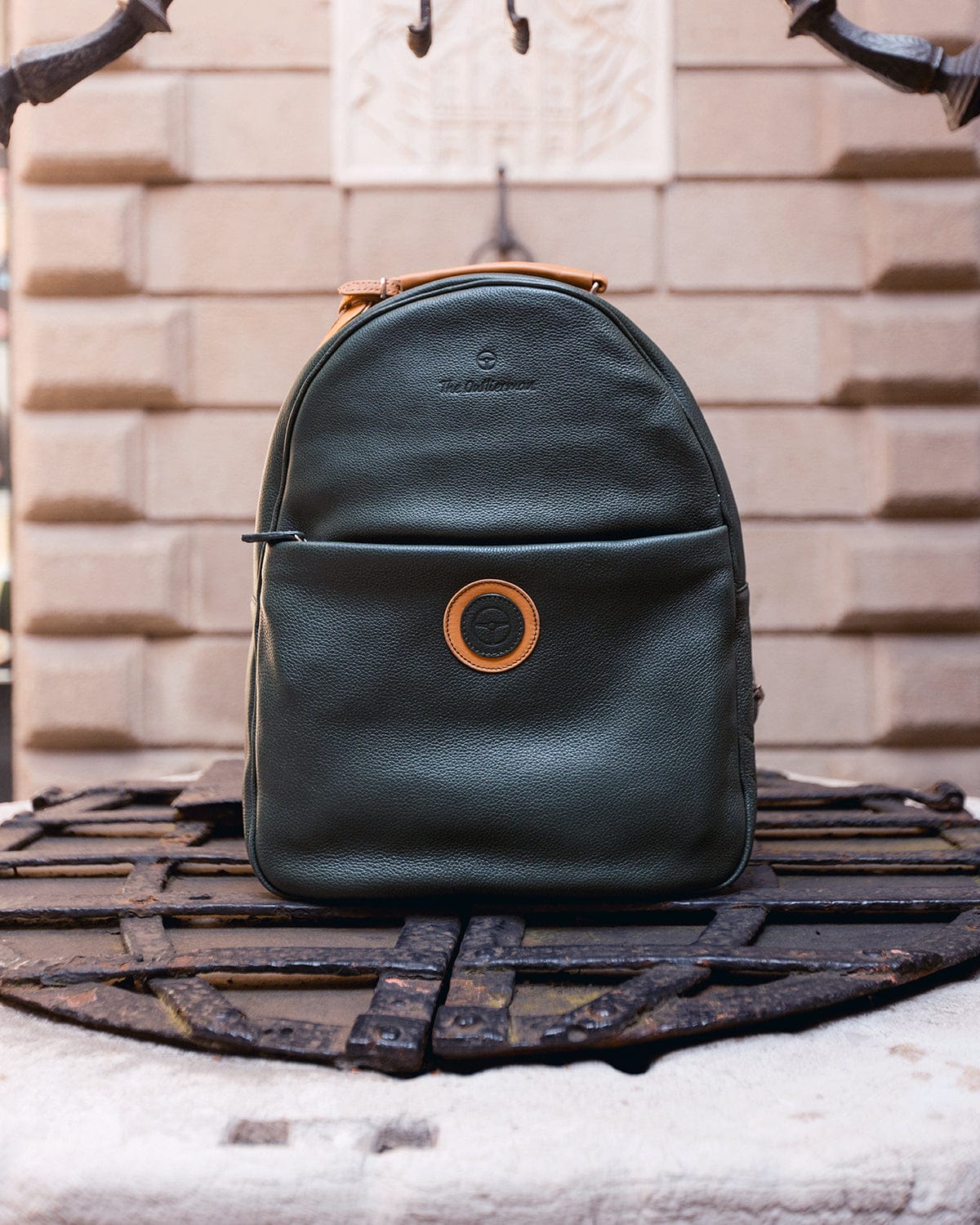 contemporary leather backpacks Globetrotter - Full-grain Leather Backpack