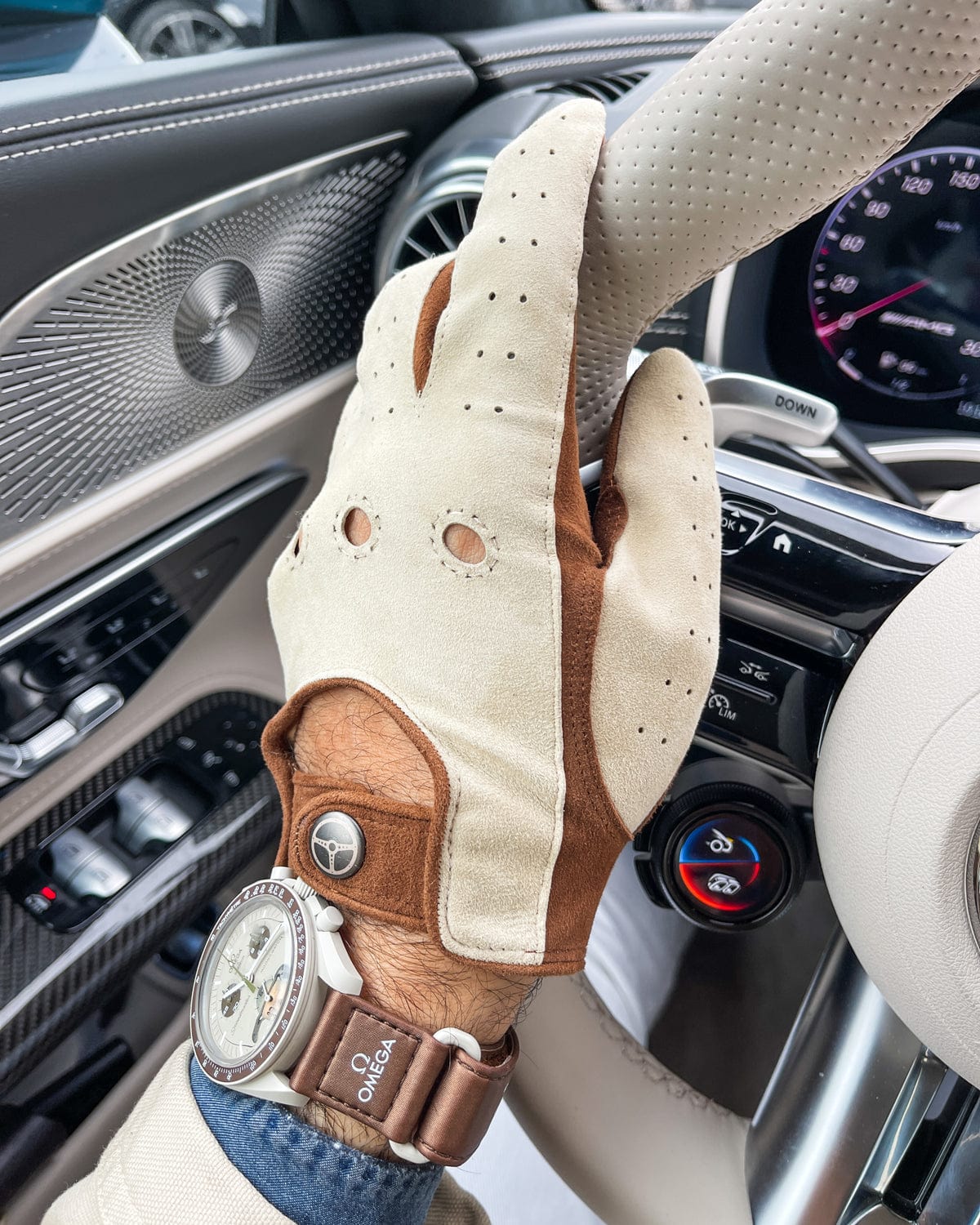 driver handschuhe Heritage - Perforated Suede Driving Gloves