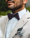 ICON - Silk Bow Tie - Blue/Red