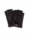 BAD ONE - Ladies Fingerless Leather Driving Gloves - Black