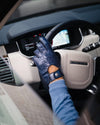 THE OUTLIERMAN gloves CROCODILE ROCK - Crocodile Leather Driving Gloves - Blue