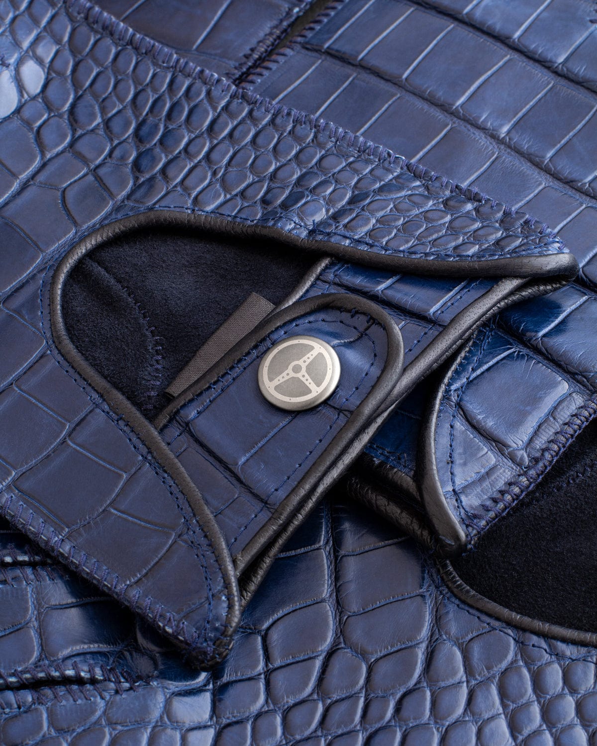 Exotic Drive - Leather Driving Gloves - Blue 9.5 Exotic Drive - Leather Driving Gloves - Blue 9.5