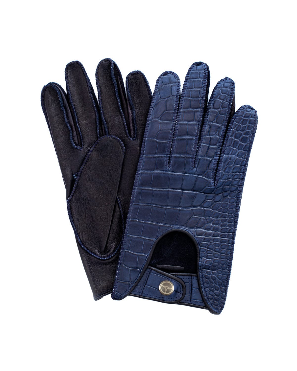 mens blue leather dress gloves Black Dents Leather Driving Gloves