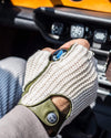 HERITAGE - Fingerless Stringback Driving Gloves - Olive