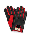 THE OUTLIERMAN gloves MULSANNE 24 Heures du Mans - Ladies Driving Gloves - Hyper Black/Racing Red/Bianco Italia