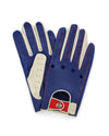 THE OUTLIERMAN gloves MULSANNE 24 Heures du Mans - Ladies Driving Gloves - Tour de France Blue/Racing Red/Bianco Italia