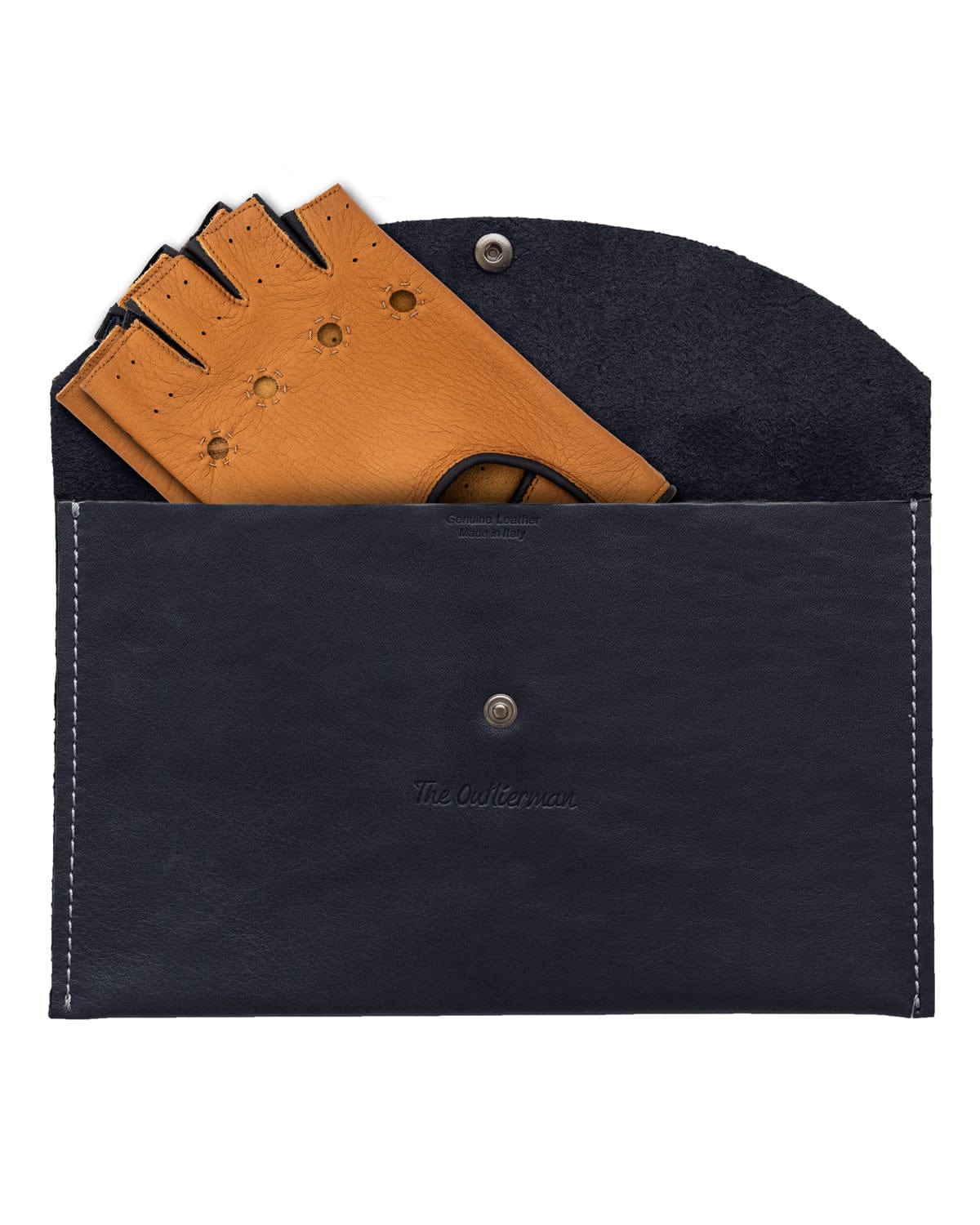 Fingerless Driving Gloves Dark Brown - Handmade in Italy – Leather