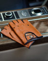 THE OUTLIERMAN gloves TOP GEAR - Fingerless Deerskin Driving Gloves - Camel