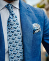 THE OUTLIERMAN ties DAYTIME 24 Heures du Mans - Silk Tie - Light Blue