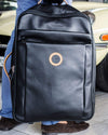 GLOBETROTTER - Full-grain Leather Trolley Bag - Black/Camel