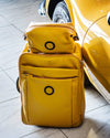 GLOBETROTTER - Full-grain Leather Trolley Bag - Yellow/Black